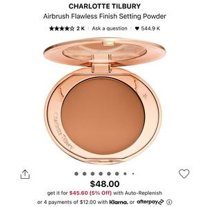 ❌SOLD❌Charlotte Tilbury Airbrush powder Deep 4